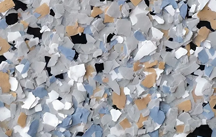 Bluesteel flake floor color sample