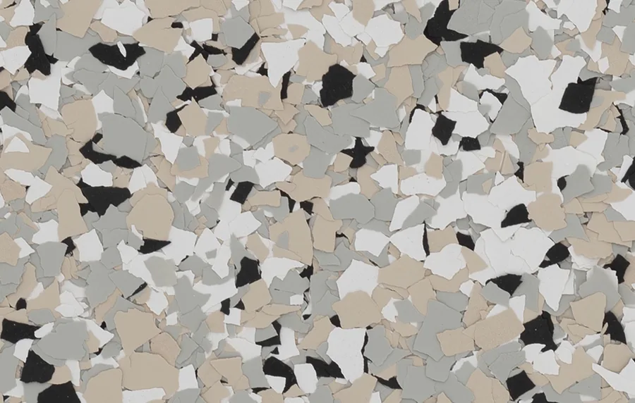 Cabinfever flake floor color sample